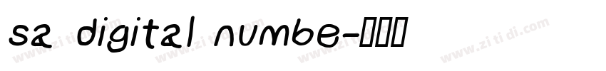 sa digital numbe字体转换